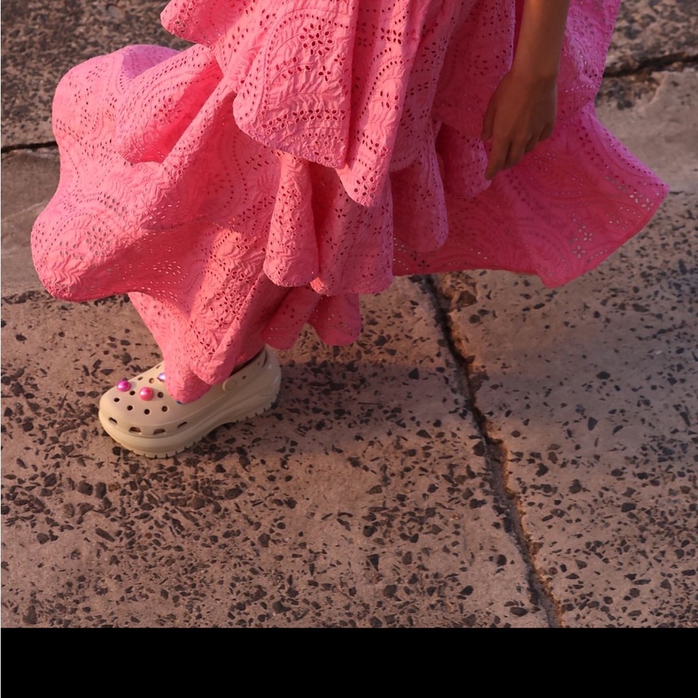 Chic One-Shoulder Pink Ruffle Dress - Picture 5 of 9